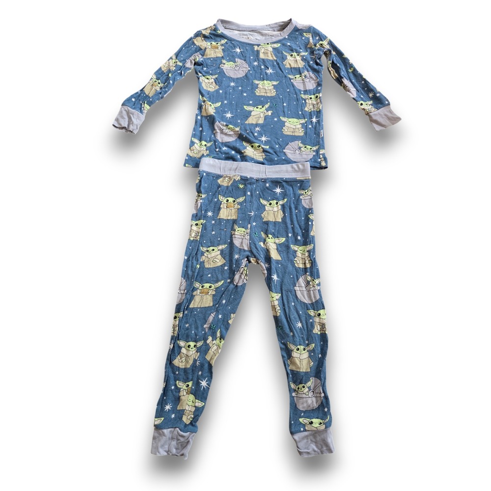 Little Sleepies Star Wars Bamboo Pajama Set Grogu Baby Yoda Boys Kids 12-18m